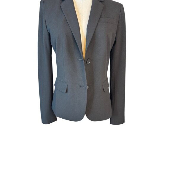 Ann Taylor Size 0 Black Two-Button Blazer Rayon/Polyester/Spandex - Picture 5 of 16